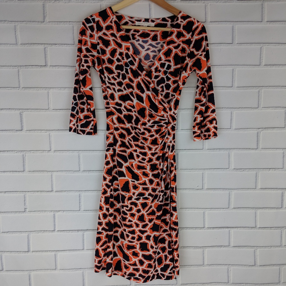 BUBBLE & CHIC Electric Cheetah Print Dress SMALL